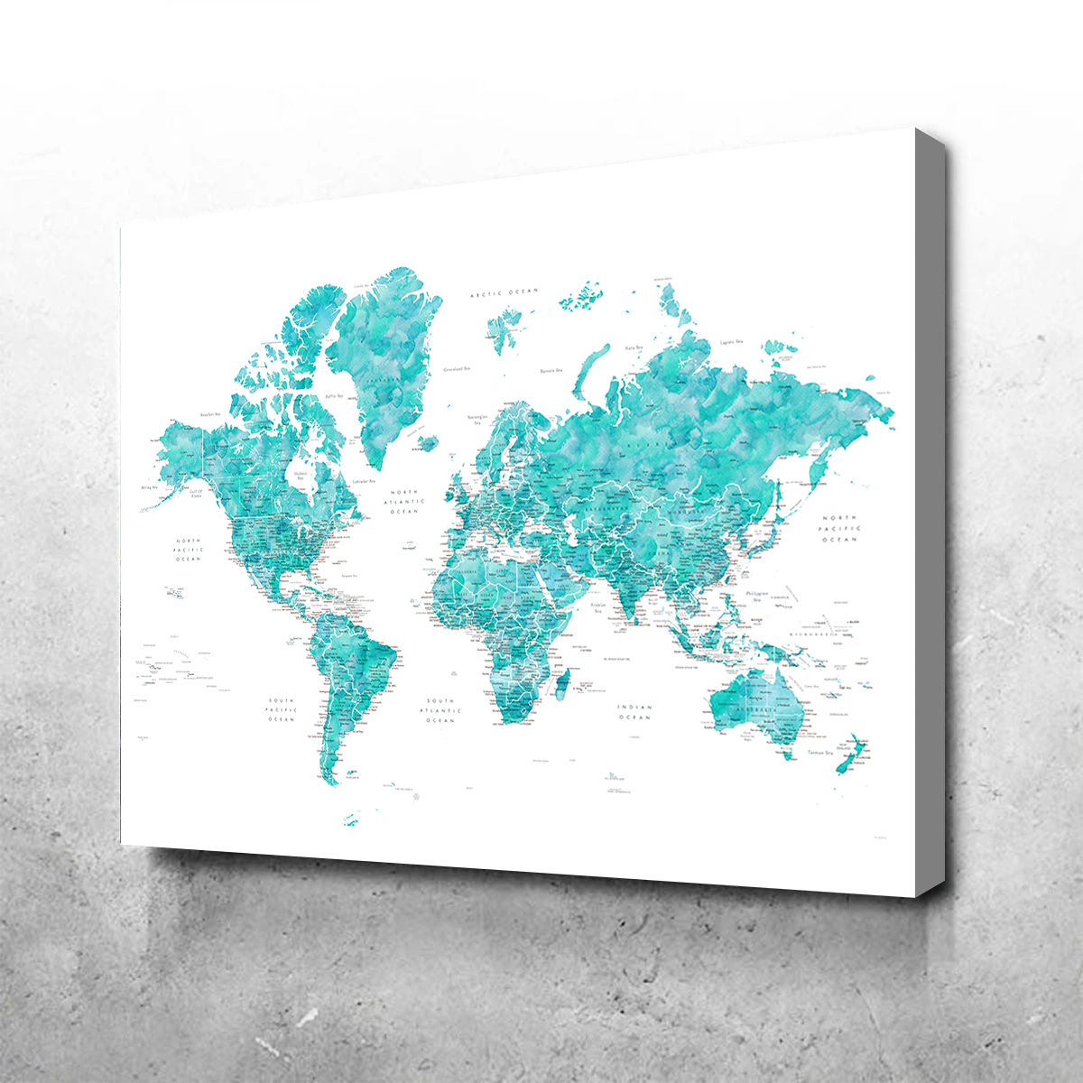 World Map 7 Wall Art