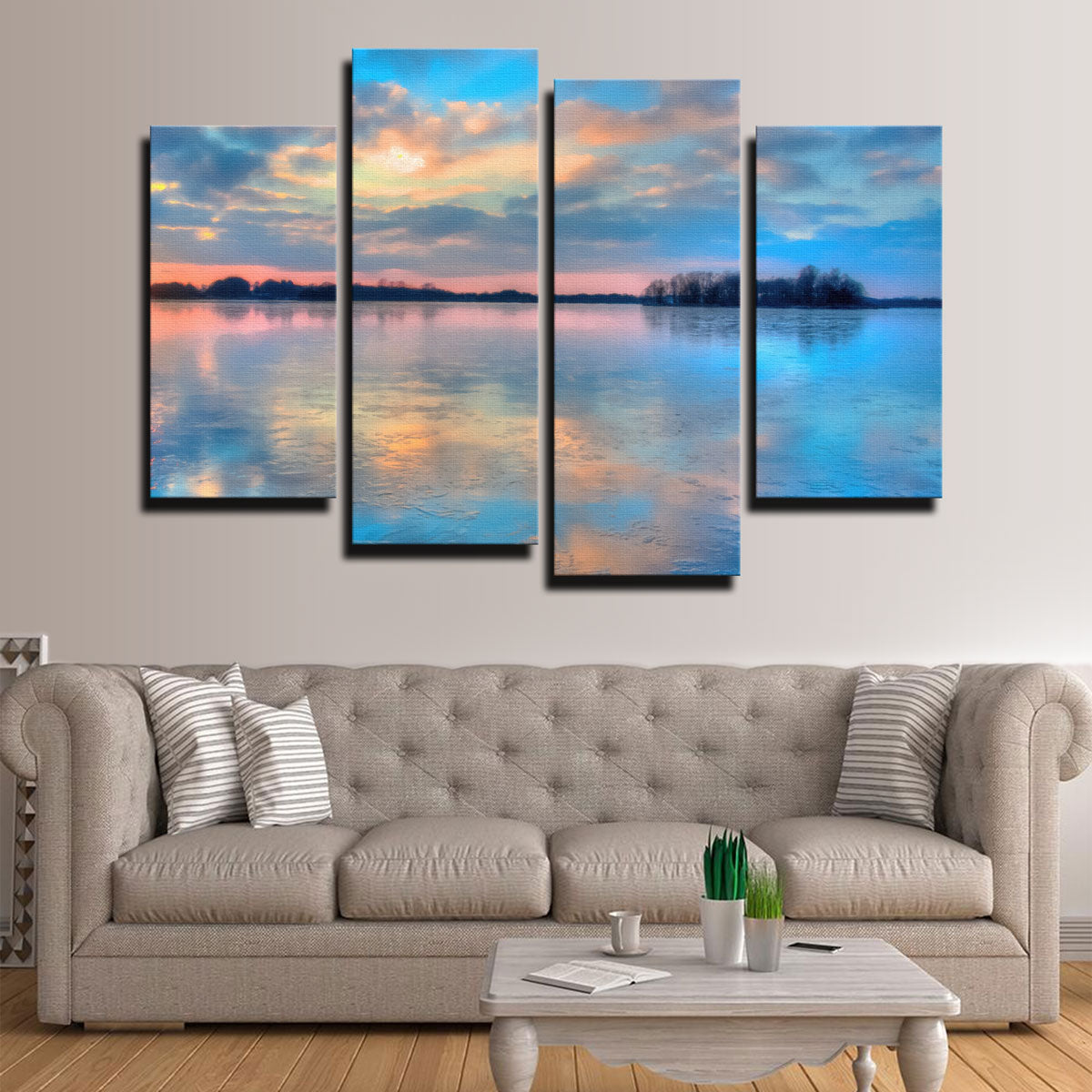 Pastel Clouds At Sunset Wall Art