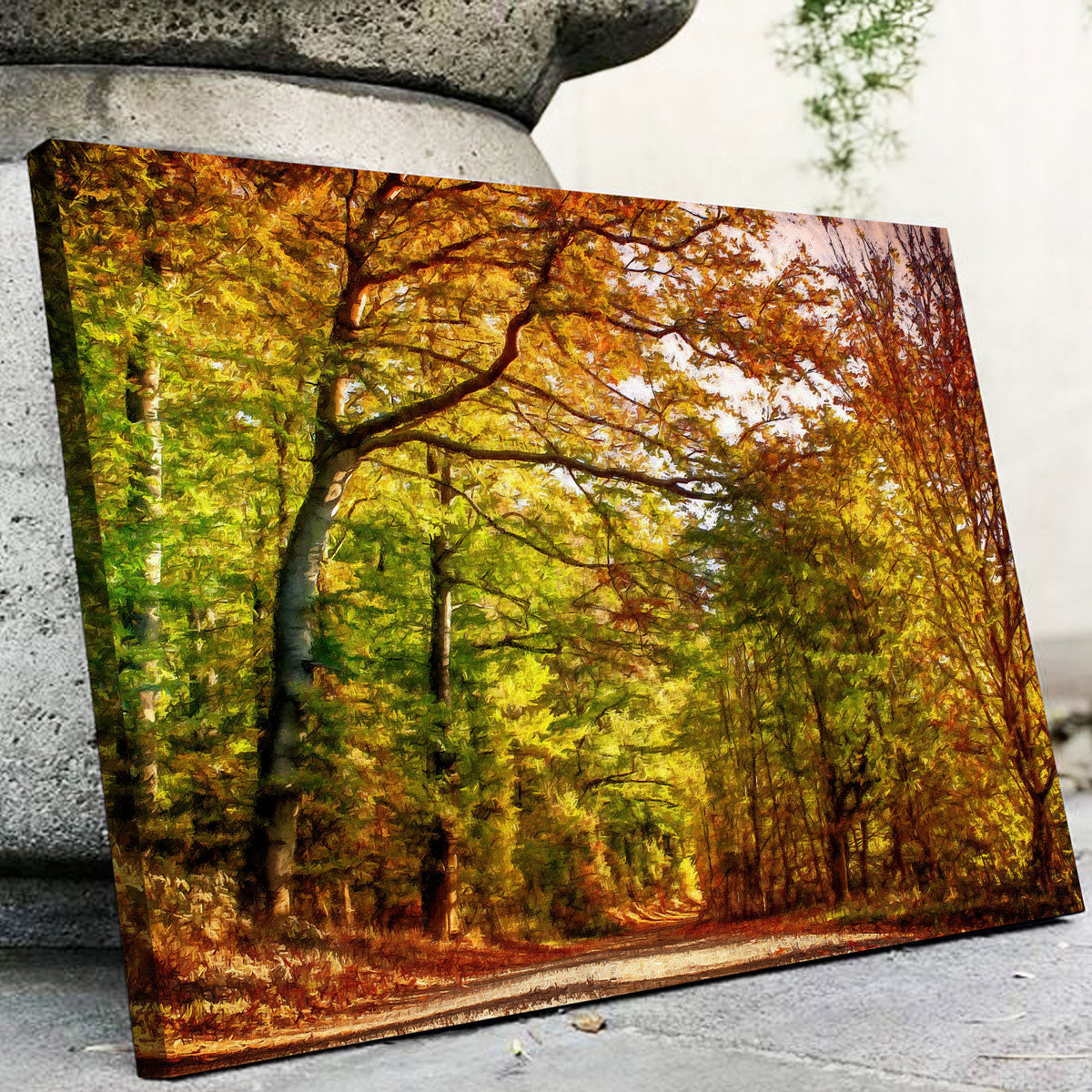 Pathway Through Autumn Leaves Wall Art