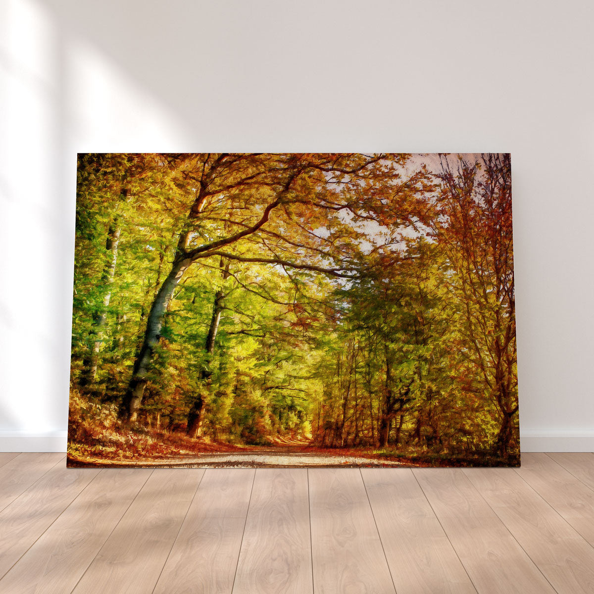 Pathway Through Autumn Leaves Wall Art