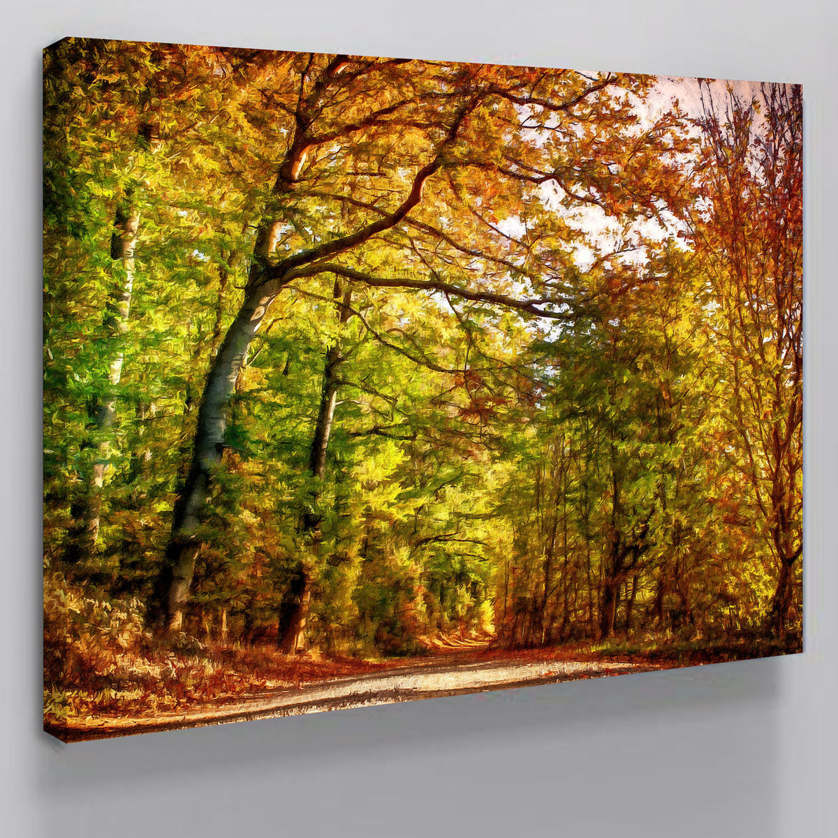 Pathway Through Autumn Leaves Wall Art