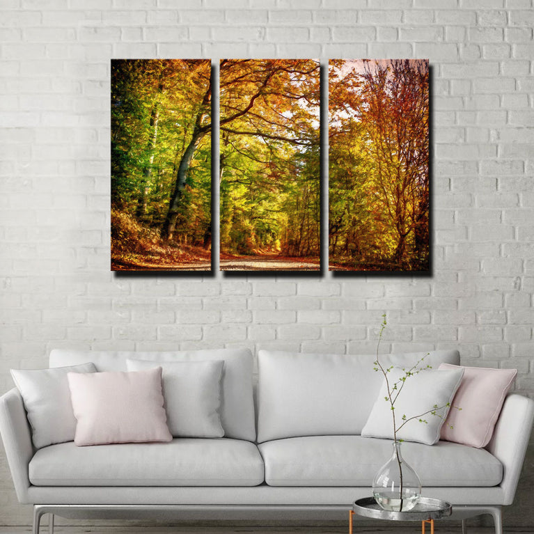 Pathway Through Autumn Leaves – Legendary Wall Art