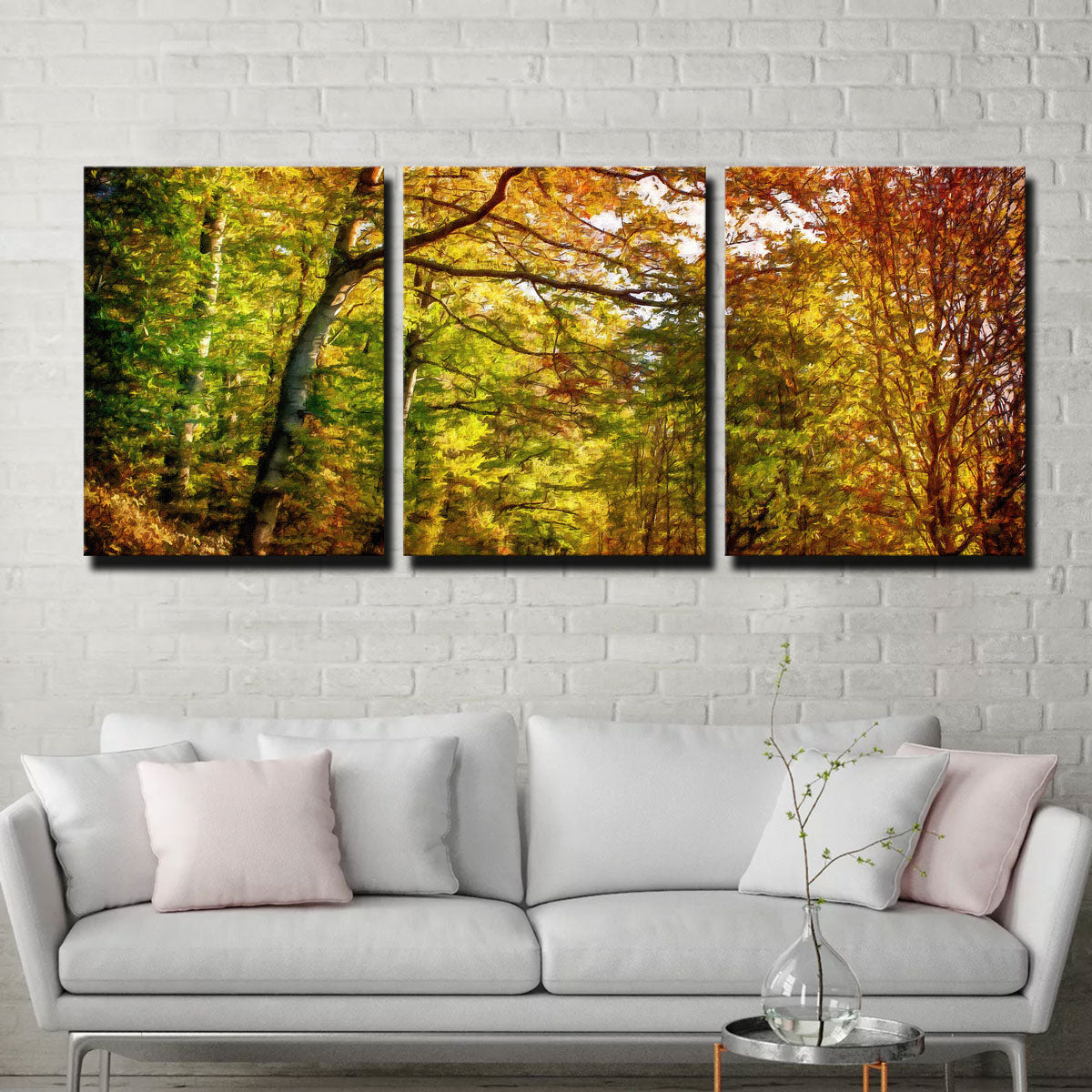 Pathway Through Autumn Leaves Wall Art