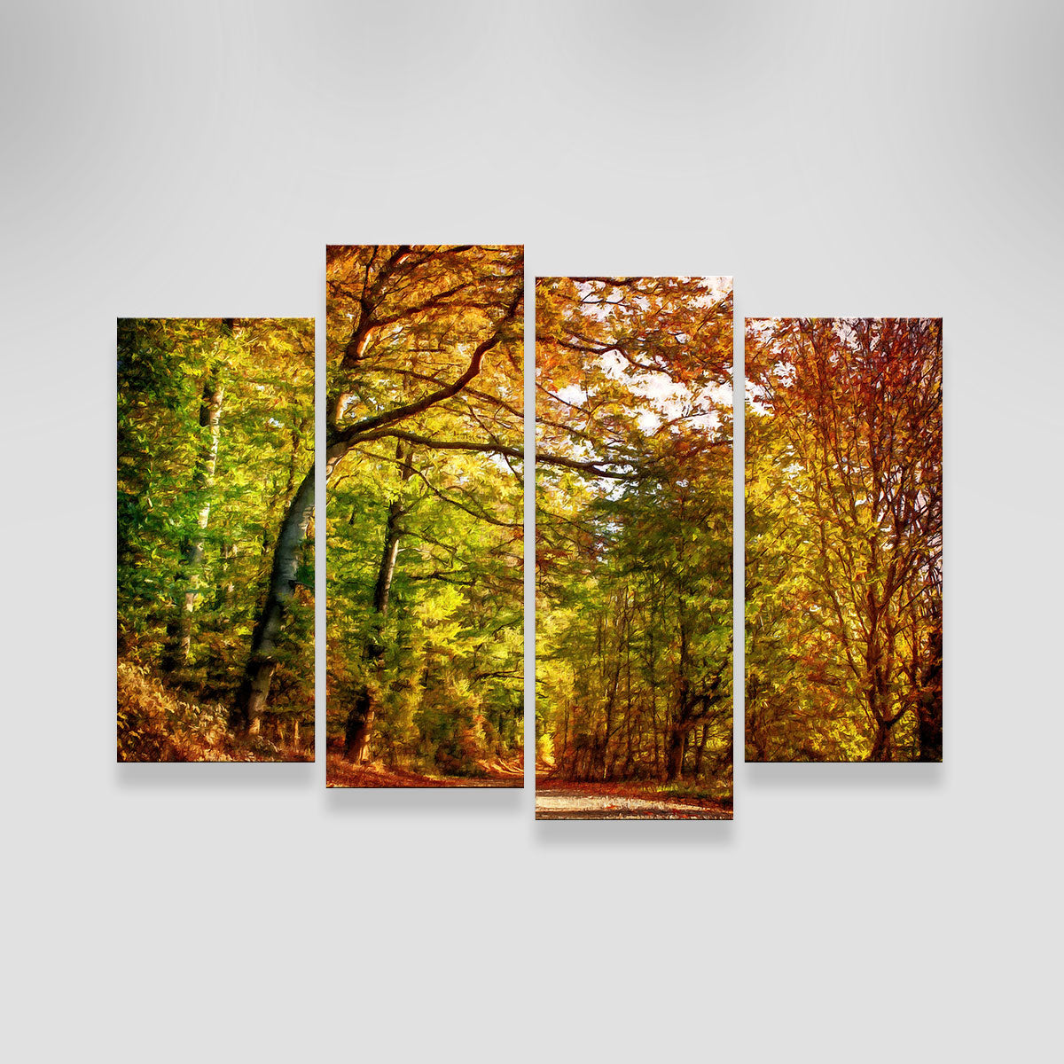 Pathway Through Autumn Leaves Wall Art