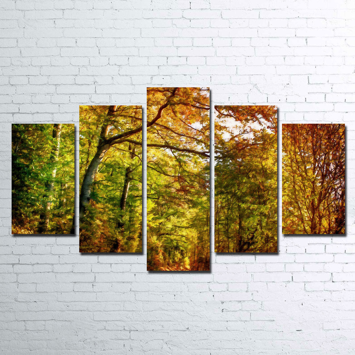 Pathway Through Autumn Leaves Wall Art