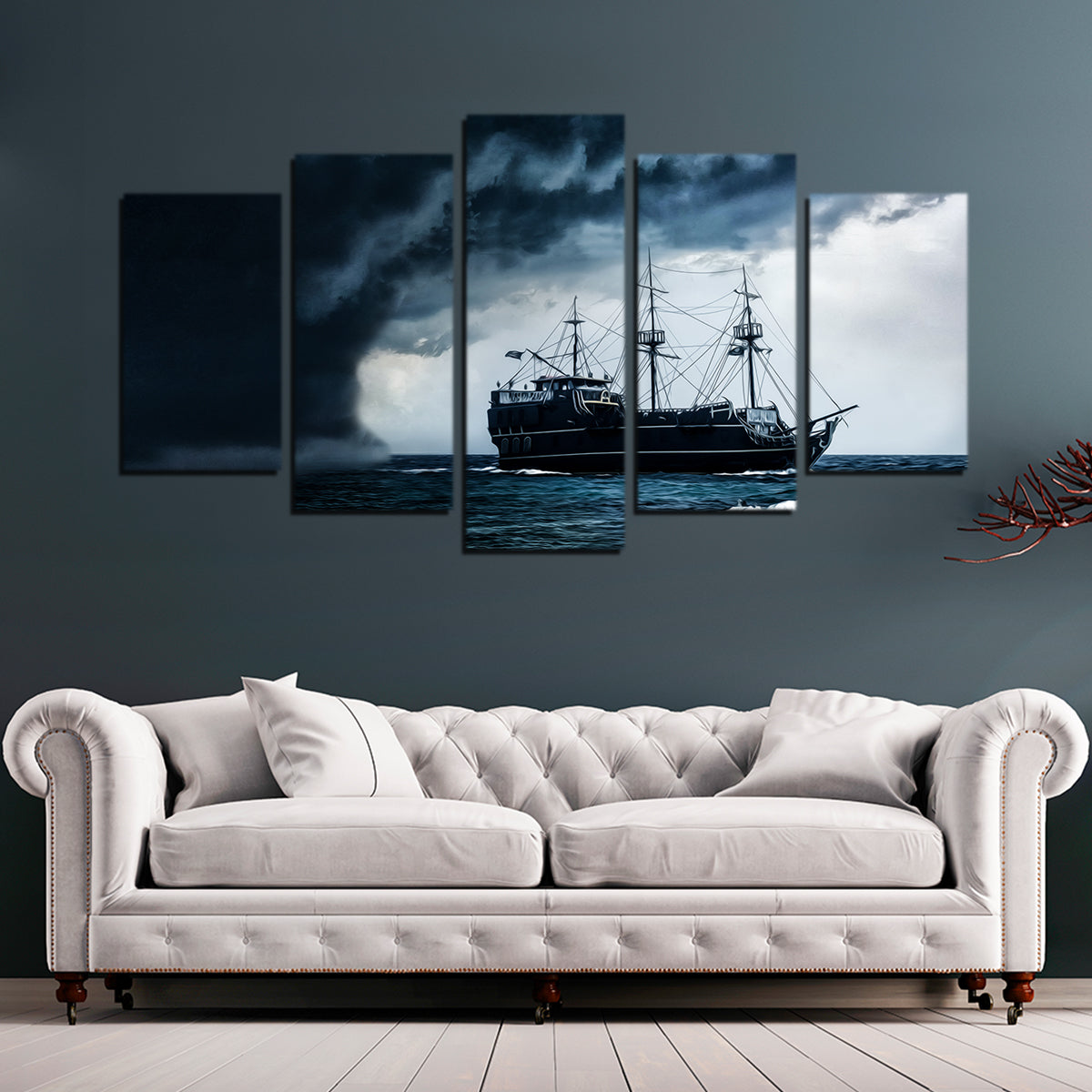 Pirate Ship in the Storm Wall Art