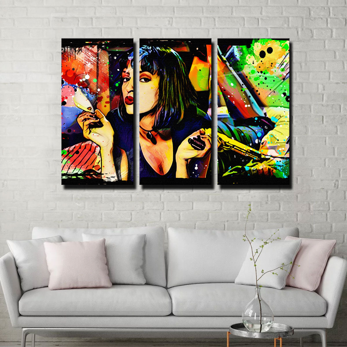 Canvas discount Art Set of Three - 32x10