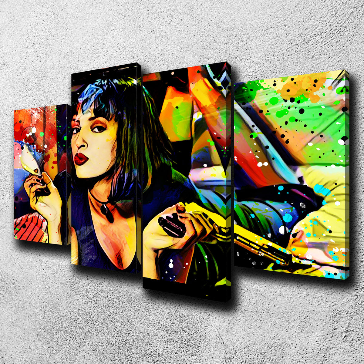Abstract Pulp Fiction Canvas Set
