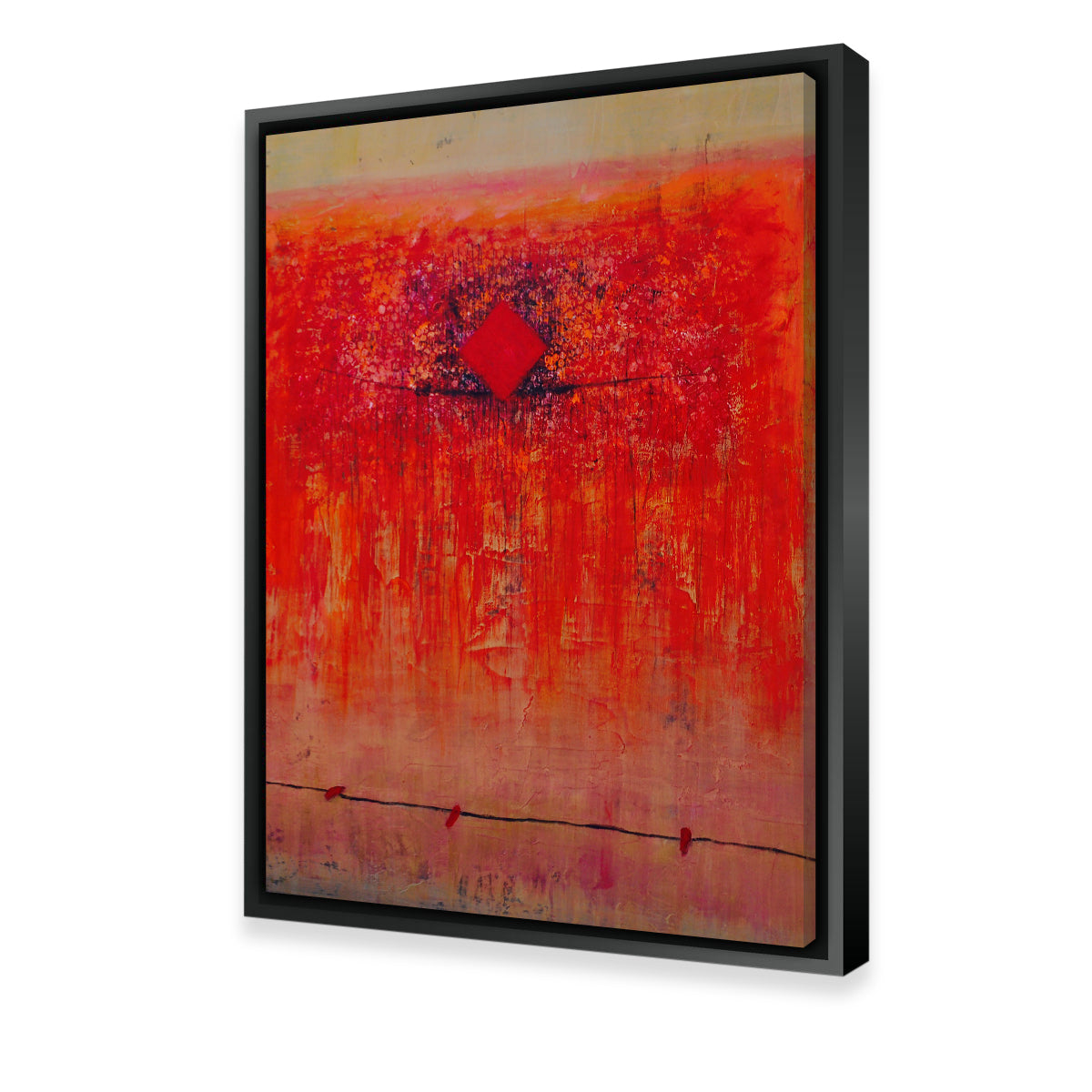 Red Diamond Wall Art