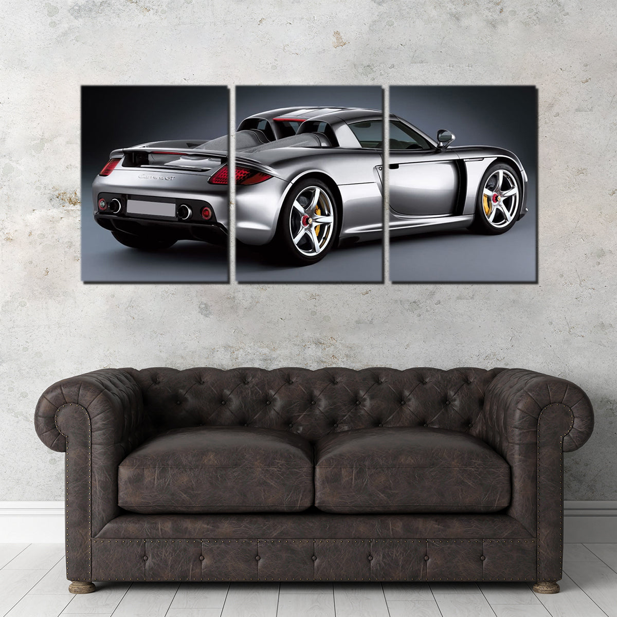 Silver Porsche Carrera GT Wall Art