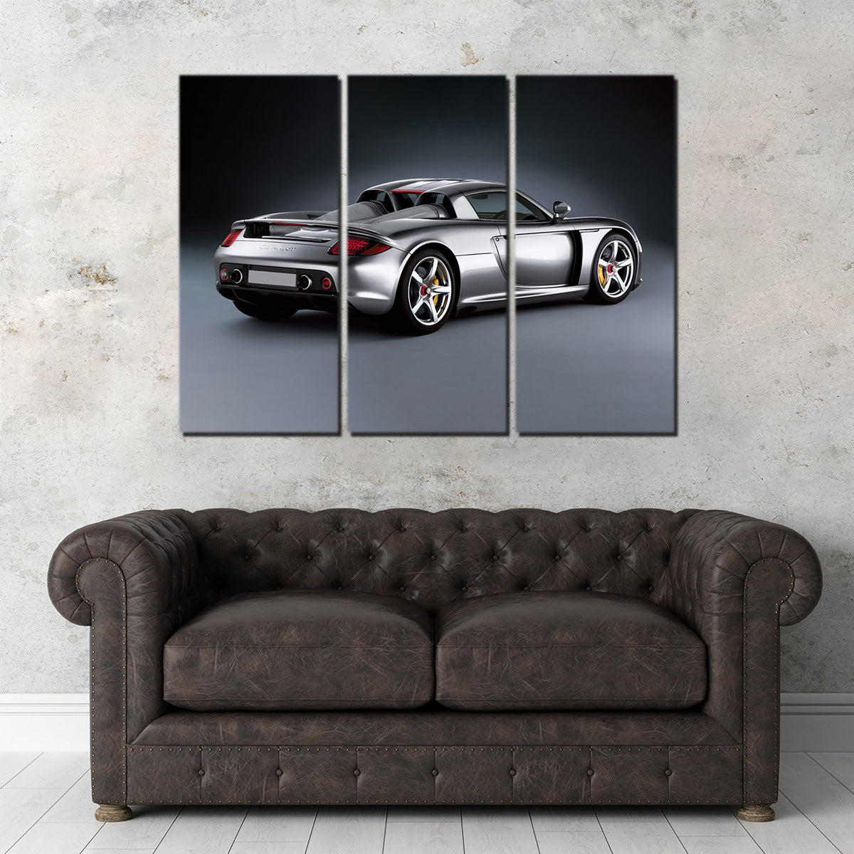 Silver Porsche Carrera GT Wall Art