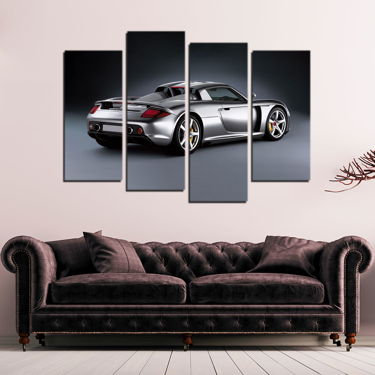 Silver Porsche Carrera GT Wall Art