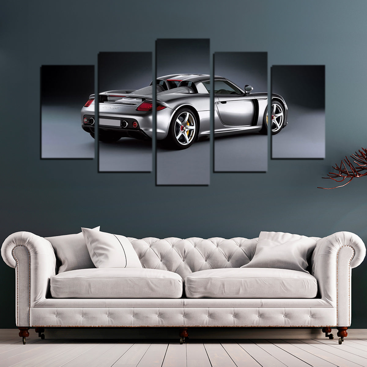 Silver Porsche Carrera GT Wall Art