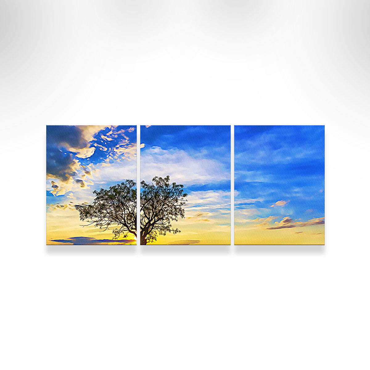 Solitary Tree At Sundown Wall Art
