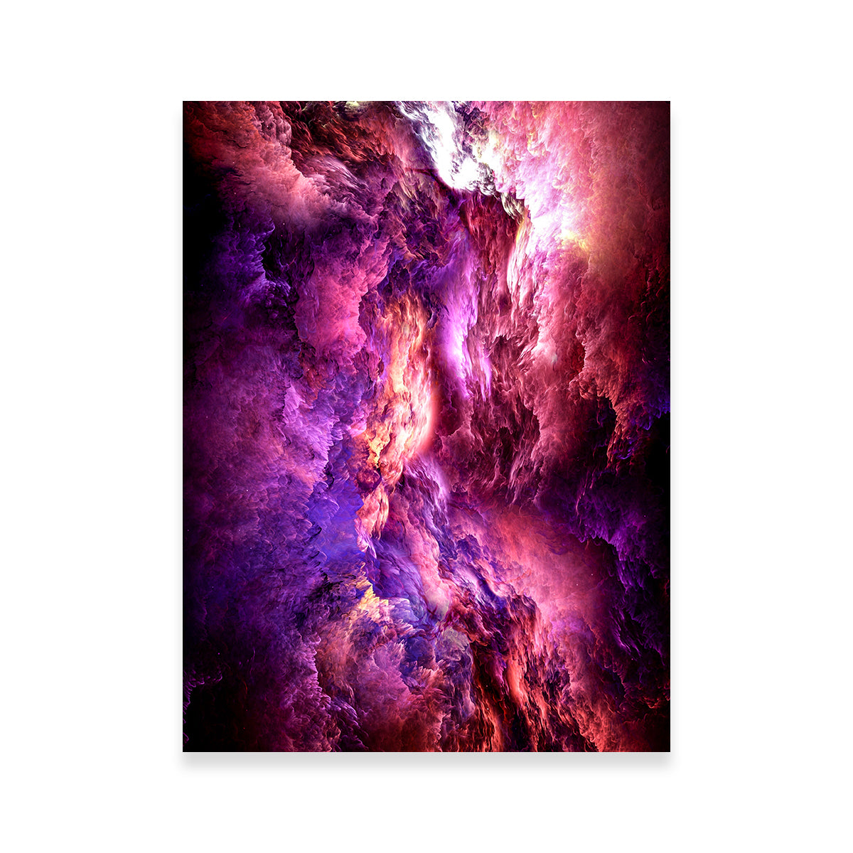 Space Dust Nebula Red Wall Art