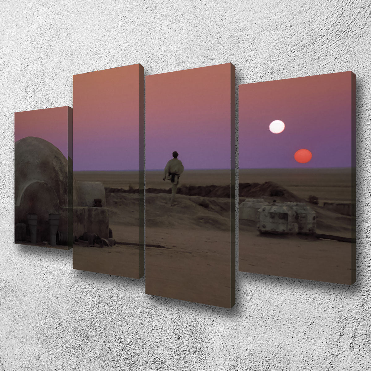 Binary Sunset Canvas Set