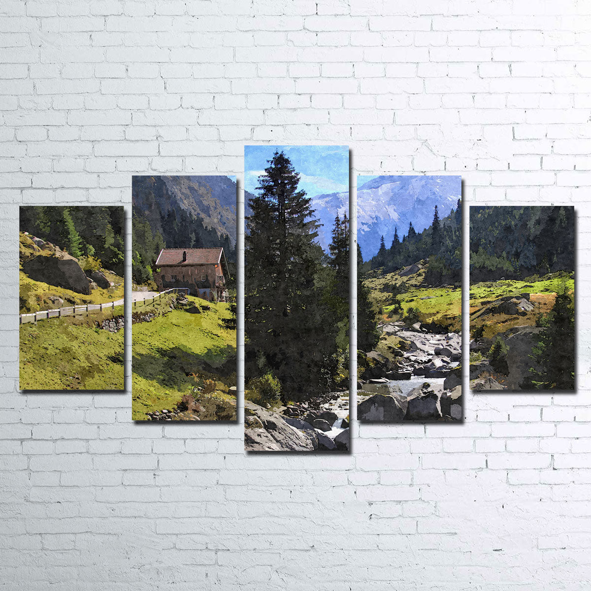 Streamside Mountain Wall Art
