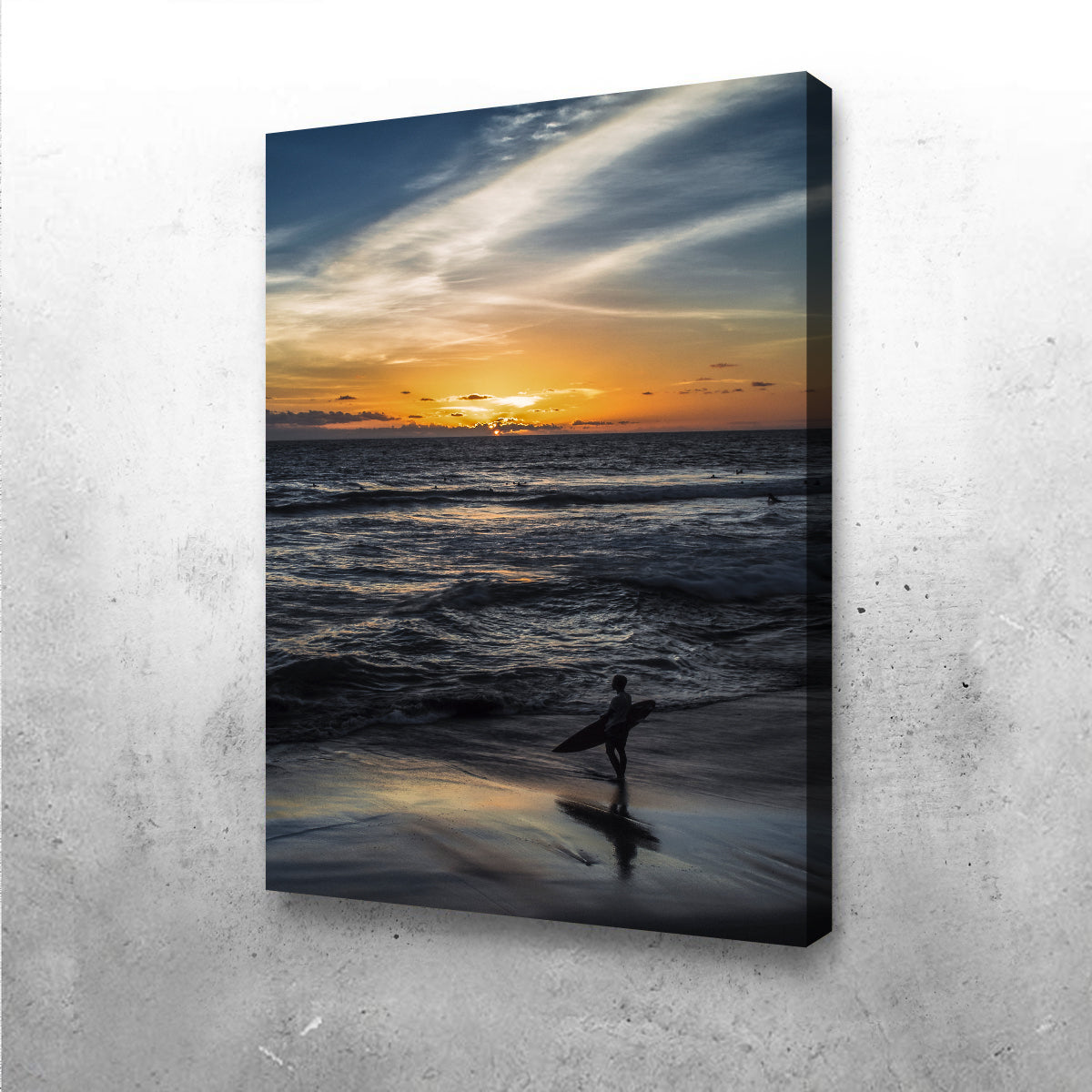 Sunset Surfer Wall Art
