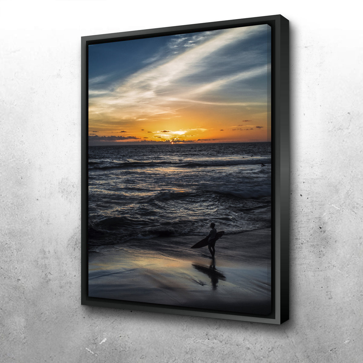Sunset Surfer Wall Art