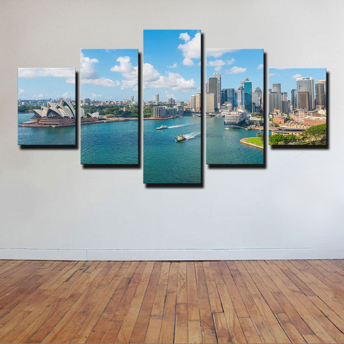 Sydney Skyline 5 Piece Wall Art
